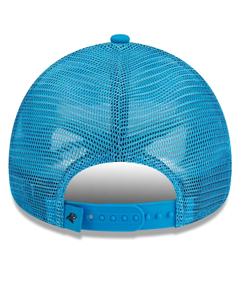 Men's New Era Blue Carolina Panthers Caliber Trucker 9FORTY Adjustable Hat