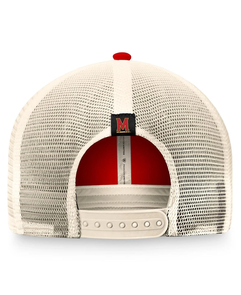 Men's Top of the World Red Maryland Terrapins Refined Trucker Adjustable Hat