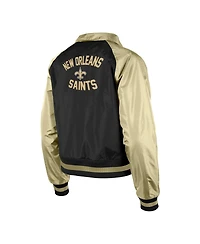 Women's New Era Black Orleans Saints Coaches Raglan Full-Snap Jacket