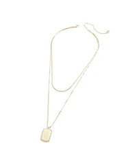 Women's Wear by Erin Andrews x Baublebar Arizona Cardinals Gold Dog Tag Necklace