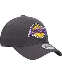 Men's New Era Charcoal Los Angeles Lakers Team 2.0 9TWENTY Adjustable Hat