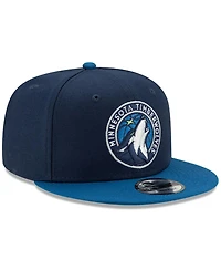Men's New Era Black, Gray Minnesota Timberwolves 2-Tone 9FIFTY Adjustable Snapback Hat