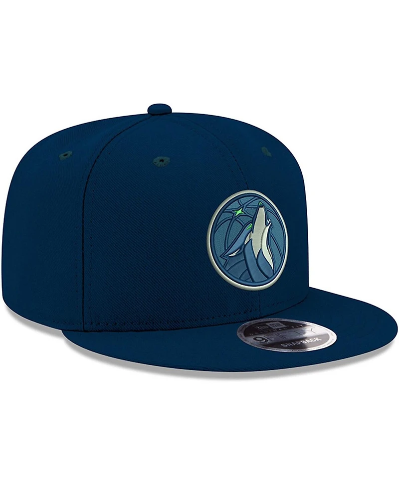 Men's New Era Navy Minnesota Timberwolves Official Team Color 9FIFTY Snapback Hat