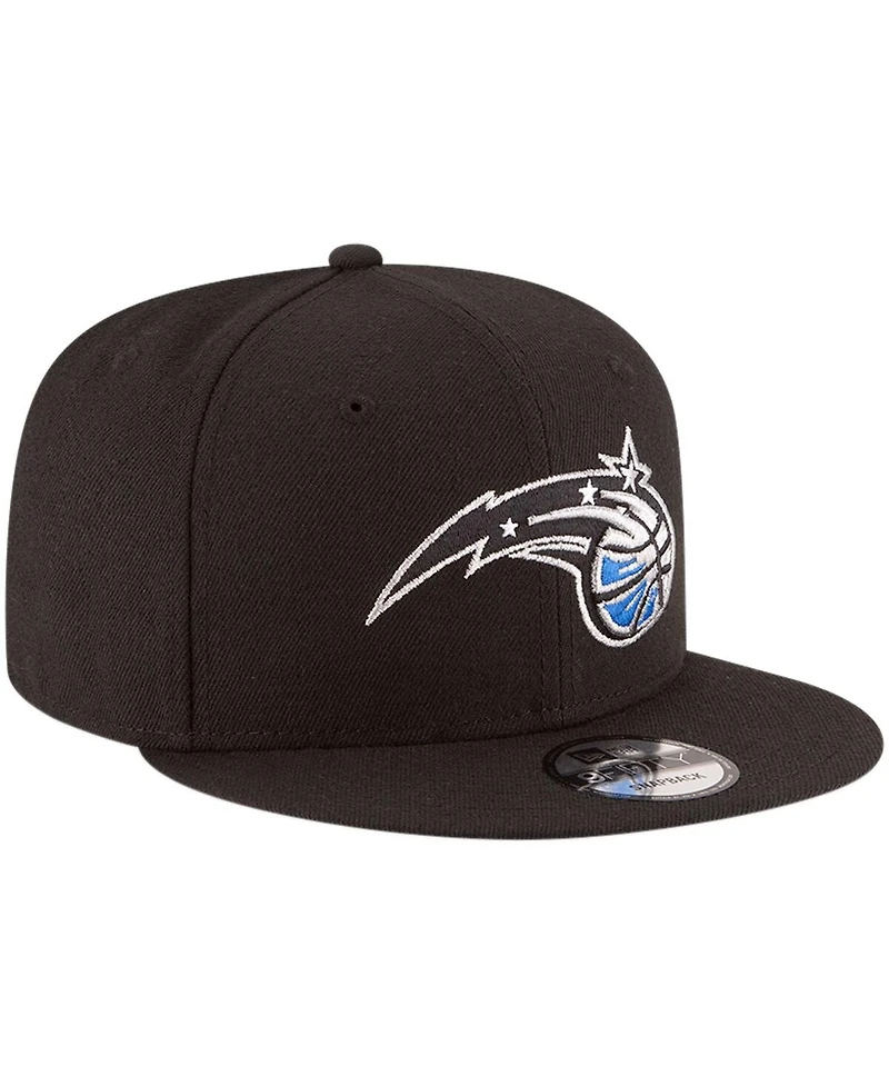 Men's New Era Black Orlando Magic Official Team Color 9FIFTY Snapback Hat