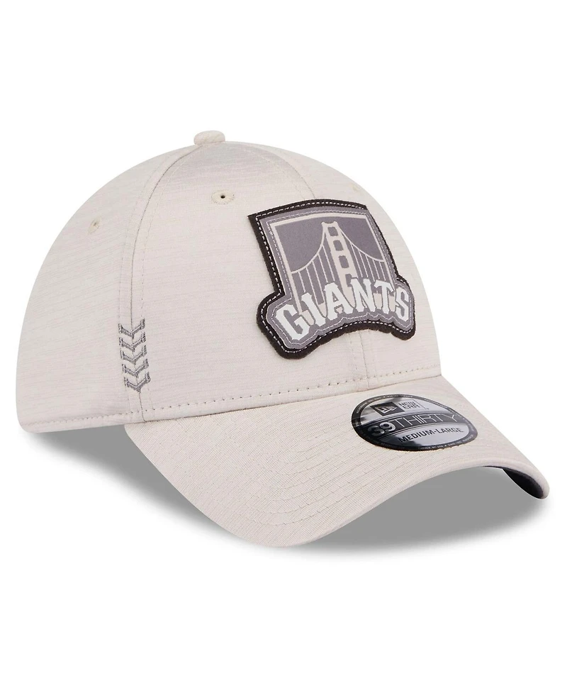 Men's New Era Cream San Francisco Giants 2024 Clubhouse 39THIRTY Flex Fit Hat
