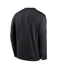 Men's Nike Black Chicago White Sox Authentic Collection Team Logo Legend Performance Long Sleeve T-shirt