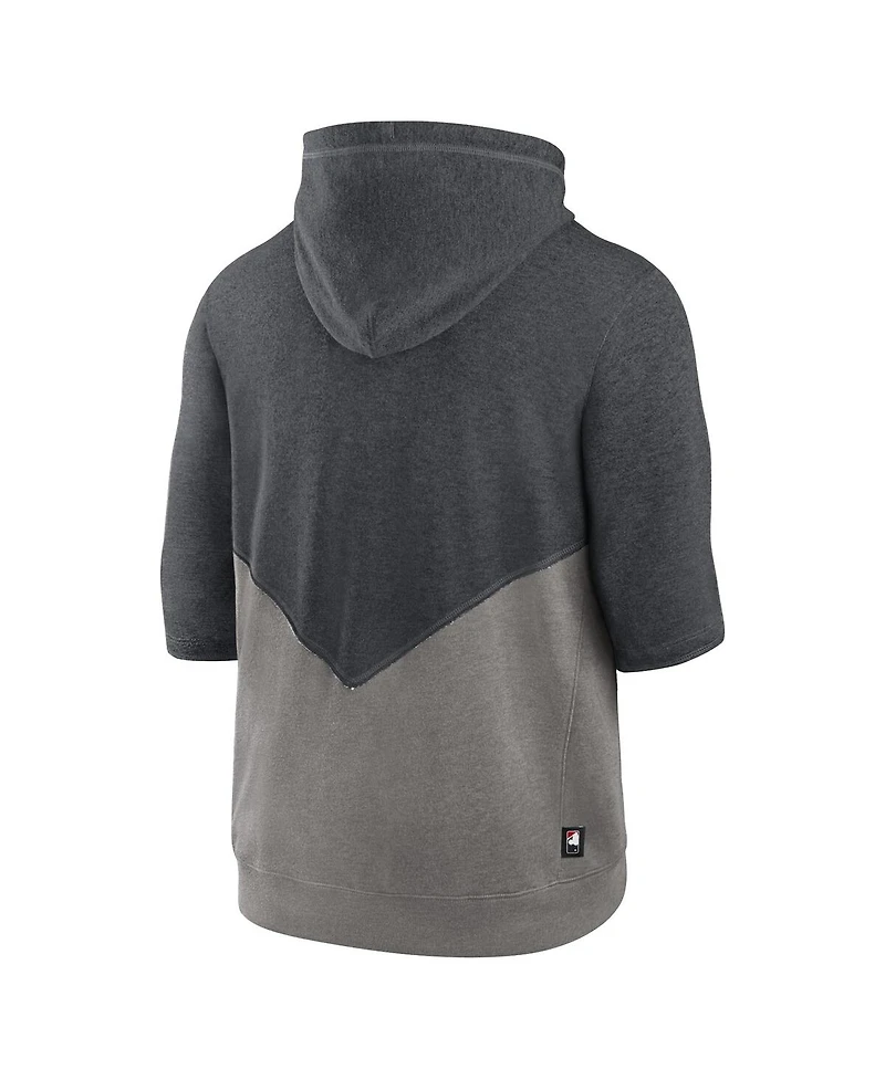 Men's Nike Heather Gray, Charcoal Minnesota Twins 2023 Postseason Authentic Collection Flux Performance 3/4-Sleeve Pullover Hoodie