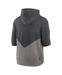 Men's Nike Heather Gray, Charcoal Minnesota Twins 2023 Postseason Authentic Collection Flux Performance 3/4-Sleeve Pullover Hoodie