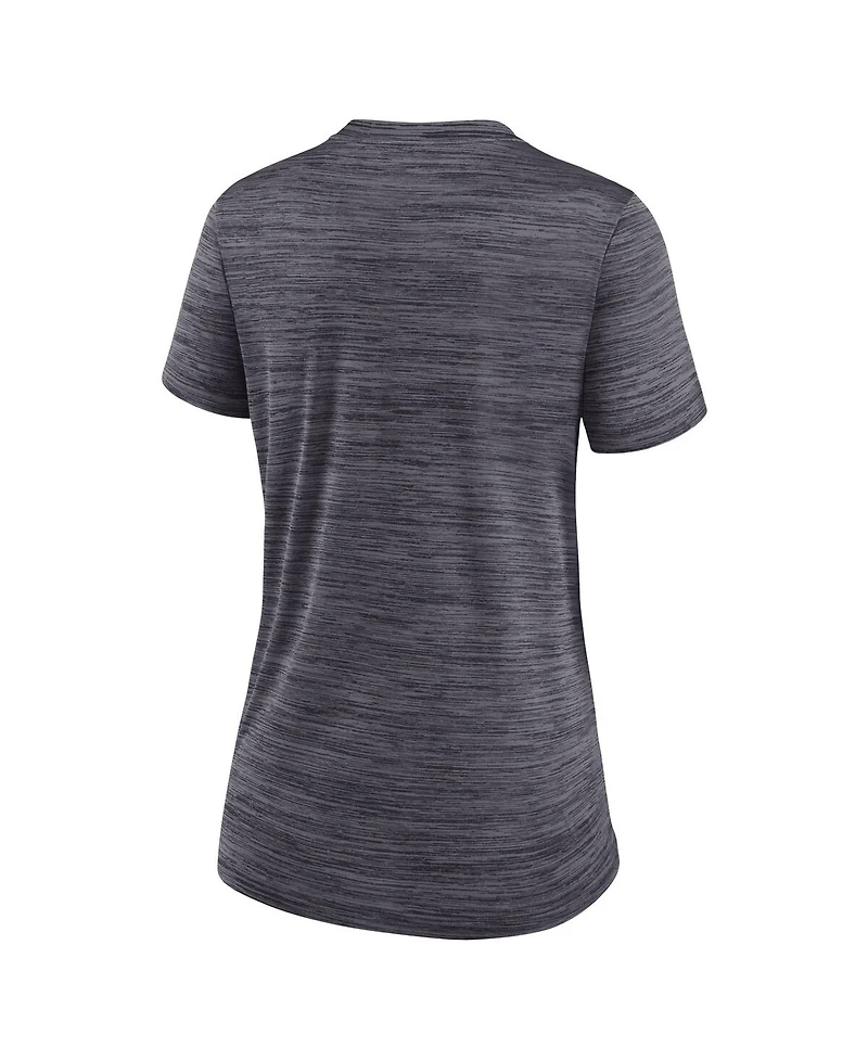 Women's Nike Black Baltimore Orioles City Connect Velocity Practice Performance V-Neck T-shirt