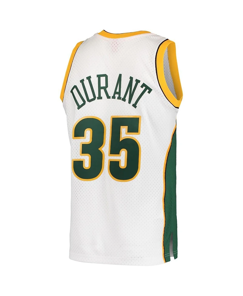 Men's Mitchell & Ness Kevin Durant White Seattle SuperSonics Hardwood Classics Swingman Jersey