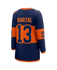 Women's Fanatics Mathew Barzal Navy New York Islanders 2024 Nhl Stadium Series Breakaway Player Jersey