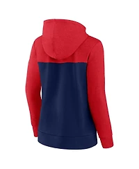Women's Fanatics Red, Navy Washington Nationals City Ties Hoodie Full-Zip Sweatshirt