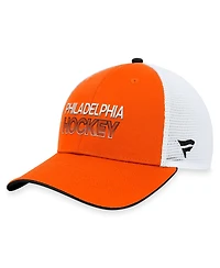 Men's Fanatics Orange Philadelphia Flyers Authentic Pro Rink Trucker Adjustable Hat