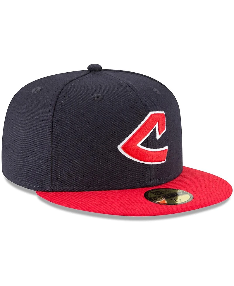 Men's New Era Navy Cleveland Guardians Cooperstown Collection Wool 59FIFTY Fitted Hat