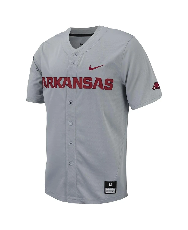 Nike Men's Arkansas Razorbacks Replica Full-Button Baseball Jersey