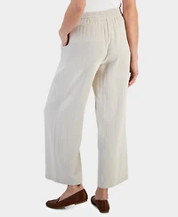 Style & Co Petite Gauze Wide-Leg Pull-On Pants, Created for Macy's