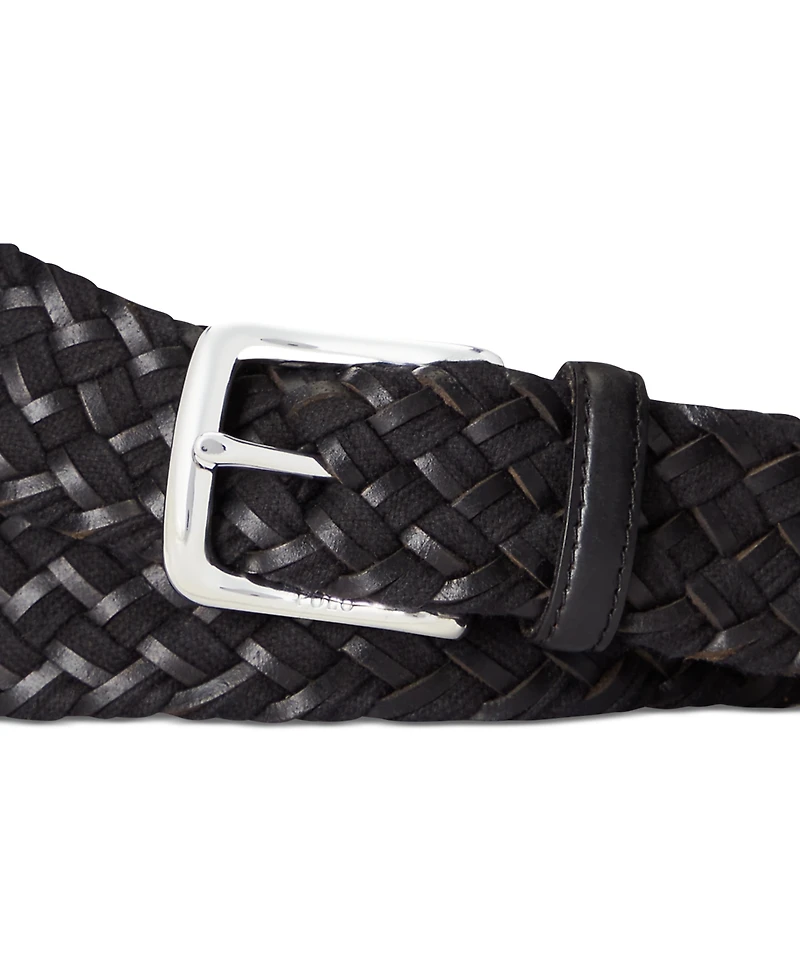 Polo Ralph Lauren Men's Braided Leather & Cotton Belt