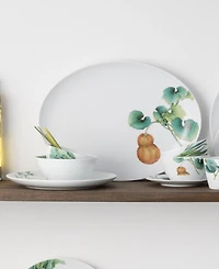 Noritake Kyoka Shunsai Oval Platter, 14.5"