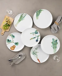 Noritake Kyoka Shunsai Assorted Salad Plates 9.5" Set/6