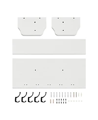 Entryway Floating Utility Wall Shelf with Hooks