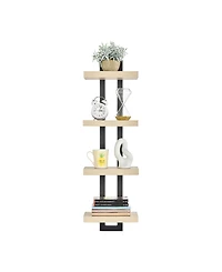 Danya B 4-Tier Ladder Bracket Floating Wall Shelves