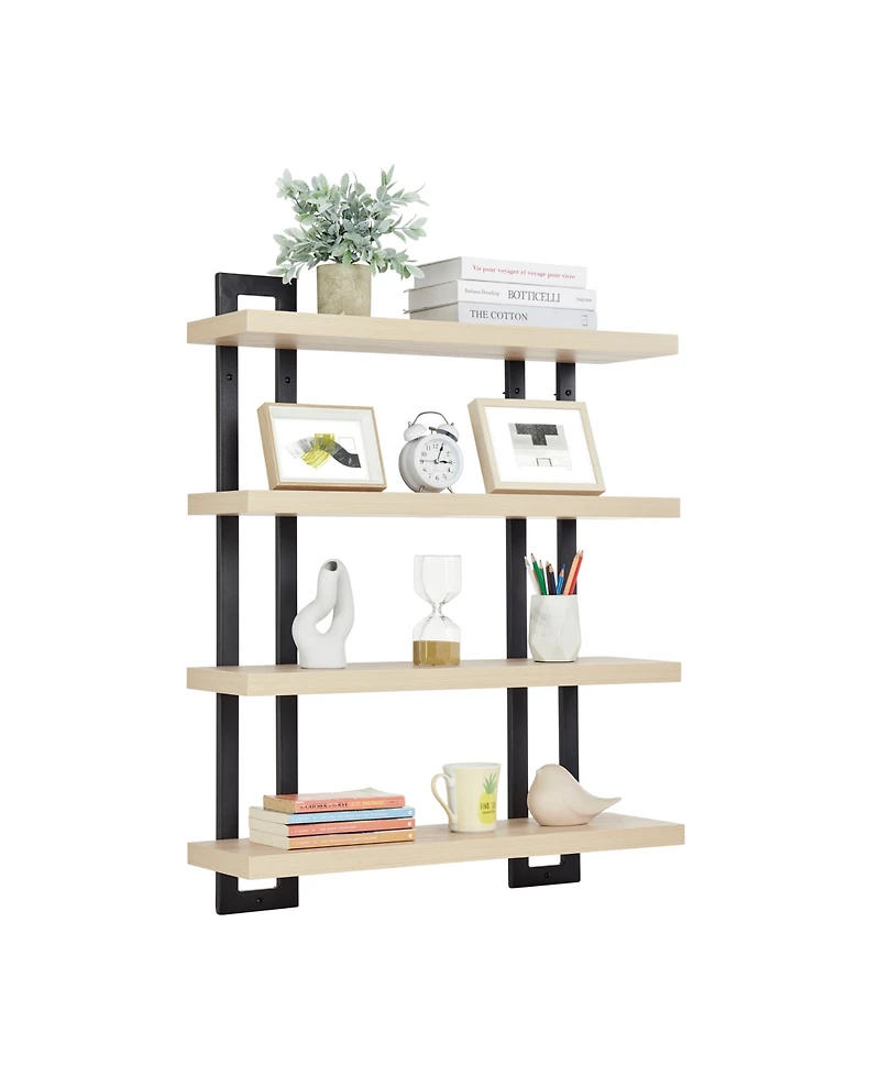 Danya B 4-Tier Floating Bracket Wall Shelf