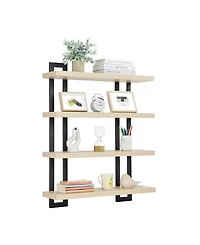 Danya B 4-Tier Floating Bracket Wall Shelf