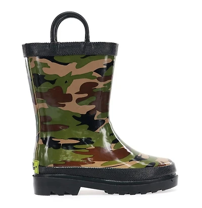 Toddler Little Boy's and Big Camo Rain Boot