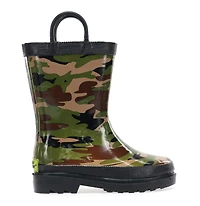 Toddler Little Boy's and Big Camo Rain Boot
