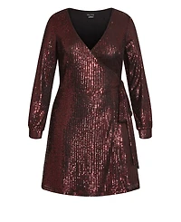 City Chic Plus Party Glow Wrap Dress