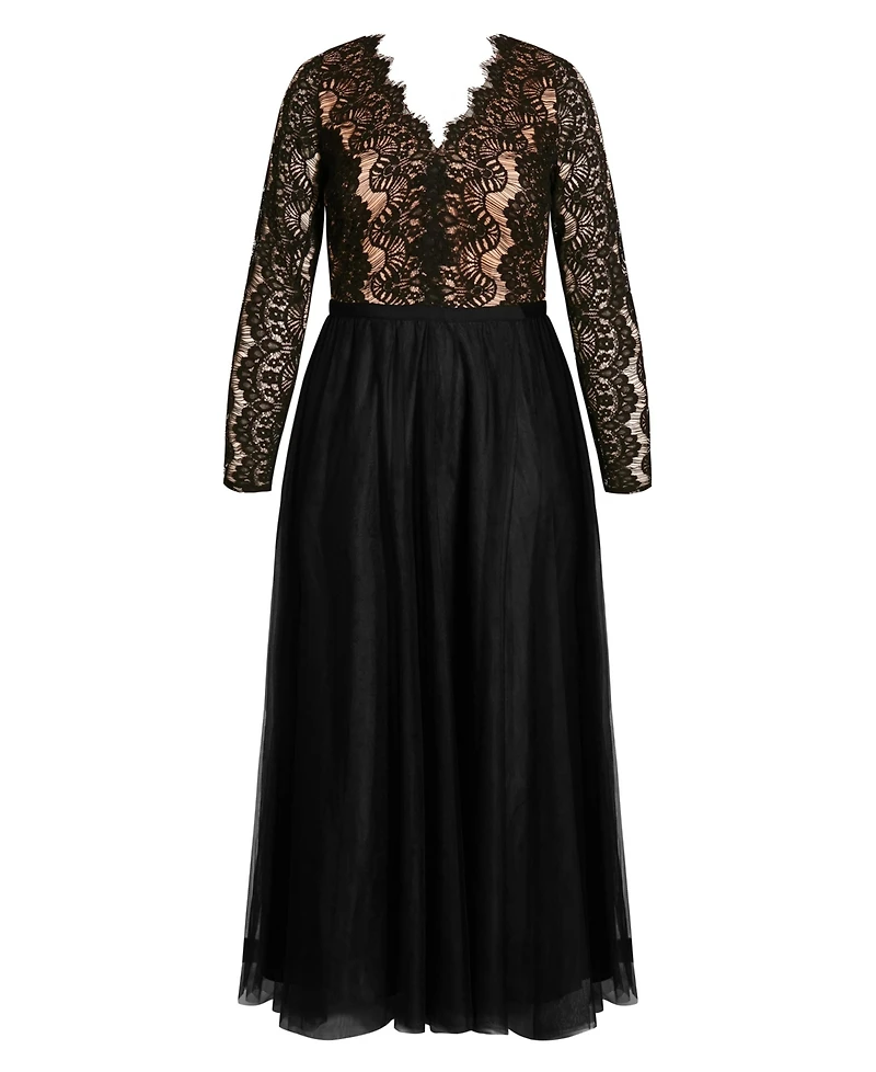 City Chic Plus Rare Beauty Maxi Dress