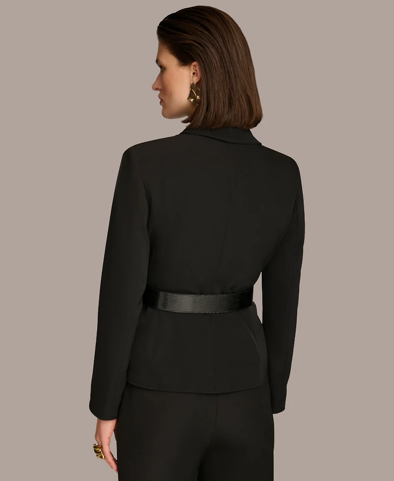 Donna Karan Women's Shawl-Collar Belted Blazer