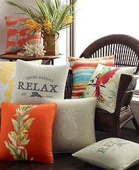Tommy Bahama Home Birds Of Paradise Cotton Canvas Decorative Pillow, 20" x 20"
