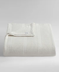 Calvin Klein Waffle Stripe Cotton Blanket, King