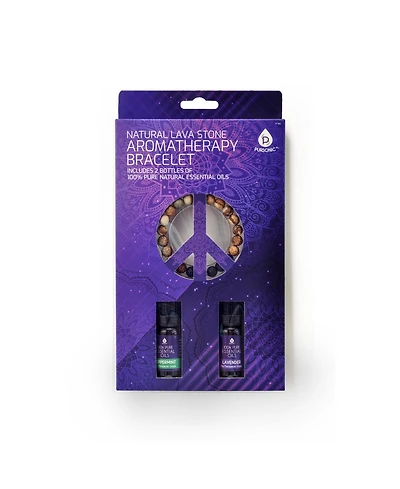 Pursonic Lava stone Bracelet with Peppermint and Lavender essential oils