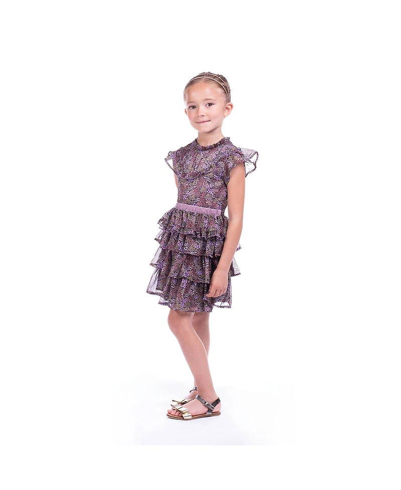 Child Serenity Floral Printed Chiffon Woven Dress
