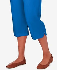 Alfred Dunner Women's Neptune Beach Pull-On Beach Capri Pants