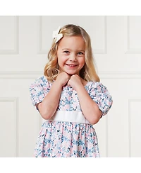 Hope & Henry Girls' Short Sleeve Puff Party Dress