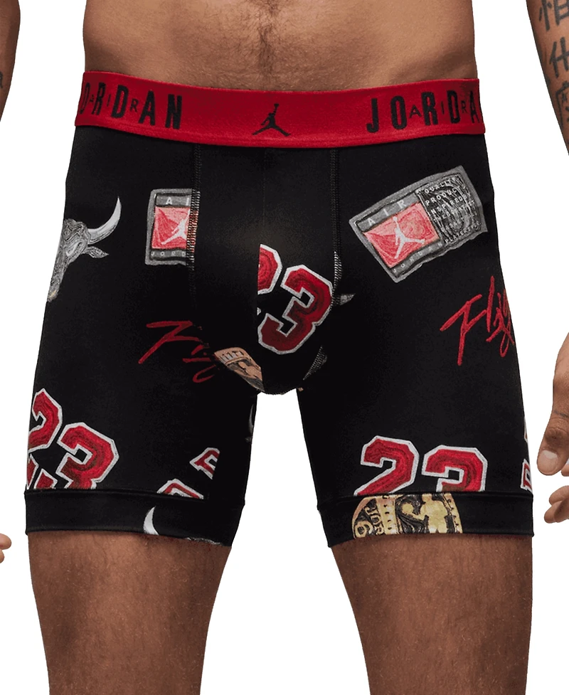 Jordan Men's 2-Pack Mj Essentials Poly Dri-fit Printed Boxer Briefs