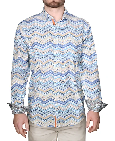 Vintage 1946 Men's Printed Long-Sleeve Woven Shirt