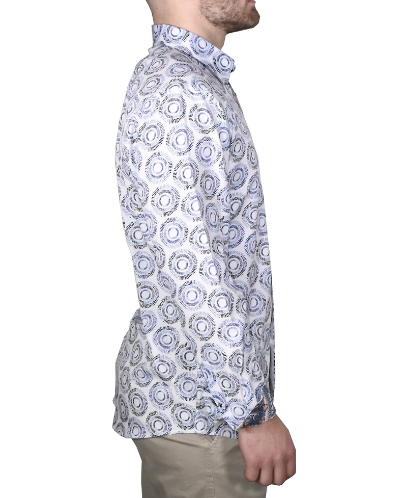 Vintage 1946 Men's Printed Long-Sleeve Woven Shirt
