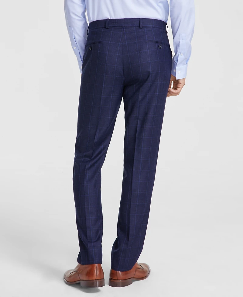 Michael Kors Men's Classic-Fit Wool-Blend Stretch Plaid Suit Separate Pants