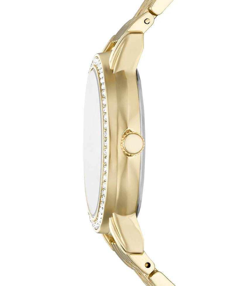 Folio Women's Three Hand Gold-Tone Alloy Watch 36mm Gift Set