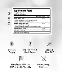 Codeage Liposomal Moringa+ Supplement, 400mg Moringa 50:1 Extract - 20,000mg Moringa Oleifera Leaf Equivalent