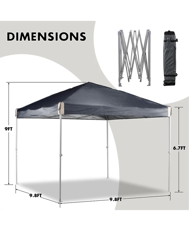 Aoodor Pop Up Canopy Tent with Roller Bag, Portable Instant Shade Canopy