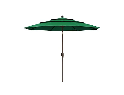 Aoodor Garden Market Umbrella - 10 Ft x 8.3 Ft Outdoor Patio Umbrella Round