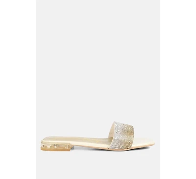 top flirt rhinestone slip on sandals
