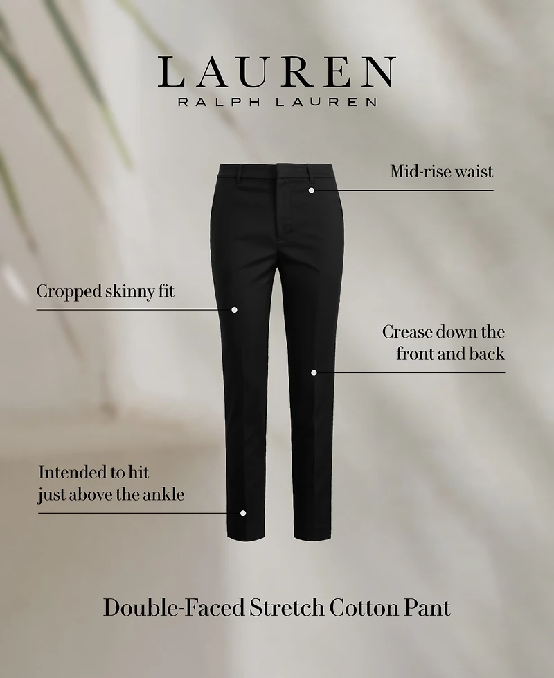 Lauren Ralph Double-Faced Stretch Cotton Pant