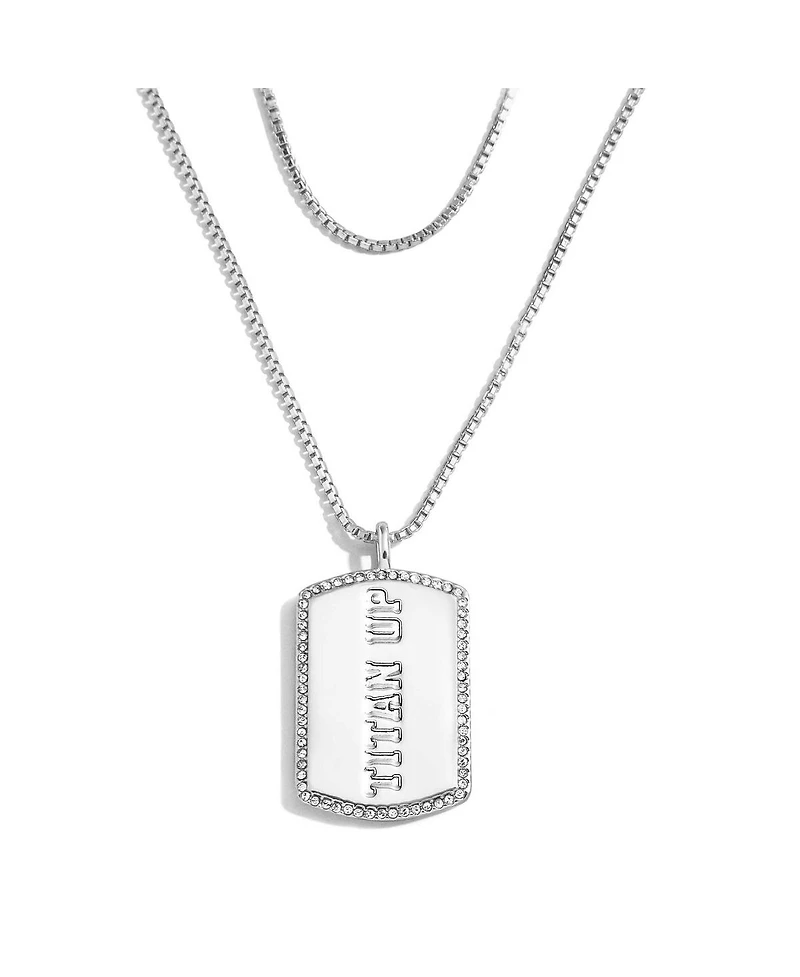 Women's Wear by Erin Andrews x Baublebar Tennessee Titans Silver Dog Tag Necklace