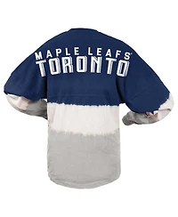 Women's Fanatics Blue, Gray Toronto Maple Leafs Ombre Long Sleeve T-shirt
